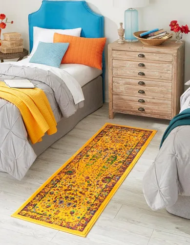 Miniatura 22 de Unique Loom Calypso Collection - Alfombra rectangular de 2 x 3 pies, color aguamarina y azul marino