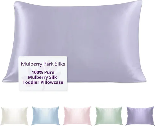 Miniatura 13 de Mulberry Park 19 Momme Funda de almohada de seda para niños y niños pequeños, evita la cabeza de cama y el encrespamiento, suave con la piel
