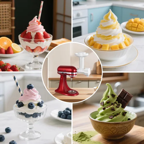 Miniatura 7 de Máquina de servir suave de frutas congeladas para mezclador Kitchenaid, accesorio para máquina de helados sin lácteos, yogur congelado y máquina