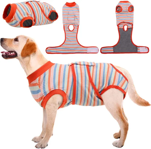 Miniatura 8 de Kuoser Traje de recuperación de cirugía para perros, traje de recuperación para perros machos hembras, mameluco para perro después de la cirugía