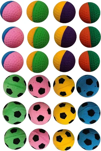 Miniatura 4 de Pelotas de fútbol de espuma, juguetes para gatos (12 piezas)