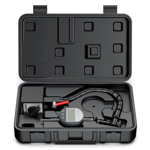 Miniatura 7 de HDLNKAK Indicador de dial digital de 0.000-1.000 in/1 pulgada con base magnética, juego de herramientas de indicador de dial para alineación