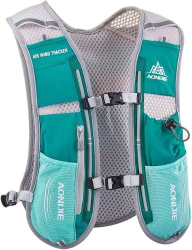 AONIJIE Hydration Vest Pack Backpack 5L 5.5L Marathoner Running Vest Race Hydration for Women and Men Trail Run Hiking Jogging Vejiga verde menta y