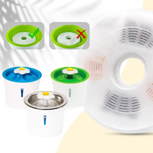 Miniatura 5 de Petilog - Paquete de 3/6/9 filtros de fuente de agua para gatos compatibles con fuentes Catit, repuesto de filtro de fuente de carbono y resina