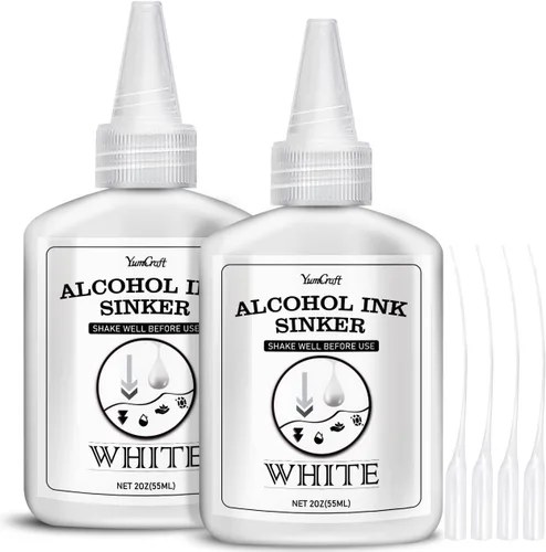 Tinta de alcohol blanco para resina epoxi, 4 onzas, tinta de resina a base de alcohol de color blanco para resina Petri, vasos de resina,