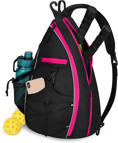 Miniatura 7 de Bolsa de Pickleball Goloni para Mujeres, Mochila de Pickleball para Hombres, Bolsa de Hombro Ligera con Gancho para Cerca, Gran Capacidad, Bolsillo