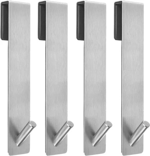 Miniatura 8 de Kontoyo Ganchos para puerta de ducha (7.5 pulgadas), ganchos extendidos sobre la puerta para puerta de ducha sin marco, bata, toalla, paquete de 2