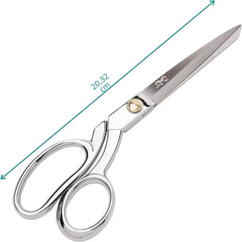 Miniatura 2 de Mr. Pen Tijeras de metal, 8 pulgadas, acero al carbono, tijeras de costura y tela resistentes, tijeras de sastre Tijeras de costura y tela