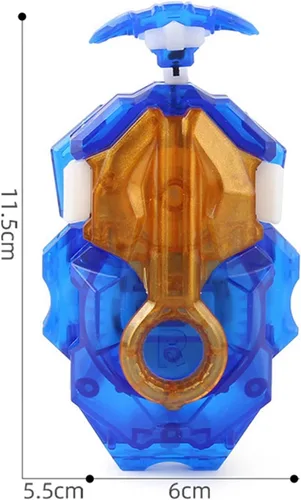 Miniatura 9 de DYT Battling Tops Burst B 184 Custom Bey Launcher LR Left Right Spin DB Layer System , B 11 Launcher Grip Metal Azul