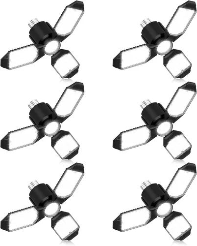 Miniatura 12 de toberich Luz de garaje con sensor de movimiento, luz de taller con sensor de movimiento de 8000 lm con 3 modos de interruptor, bombilla activada por