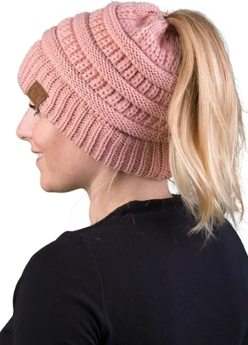 Miniatura 137 de Funky Junque - Gorro para mujer con ranura para cola de caballo