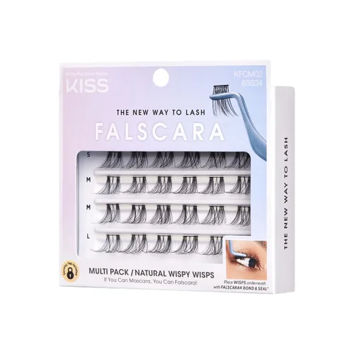 Miniatura 18 de KISS FALSCARA - Pestañas postizas WISPS, paquete múltiple, bambi, bricolaje, naturales, ultra glamorosas, invisibles, reutilizables 3x, construibles