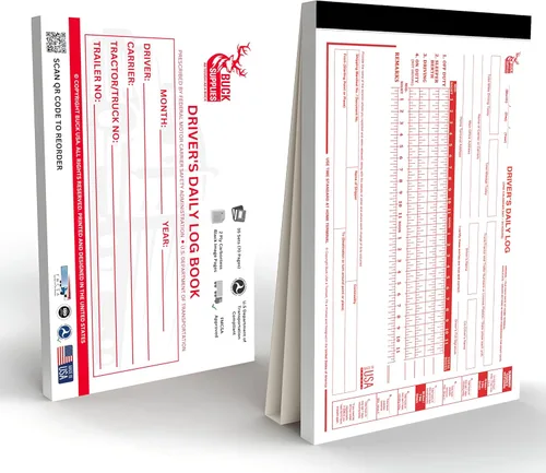 Miniatura 3 de Cuadernos de bitácora diaria del conductor para conductores de camiones con recapitulación de 7 y 8 días - 35 conjuntos de formularios por cuaderno