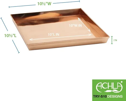 Miniatura 8 de Achla Designs Bandeja cuadrada, 10", cobre