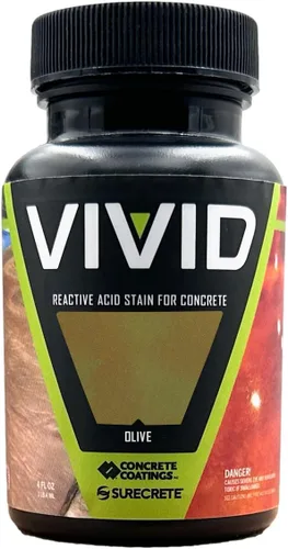 CC Concrete Coatings Tinte ácido vívido para hormigón oliva 4OZ