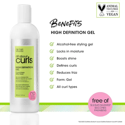Miniatura 3 de ALL ABOUT CURLS High Definition Gel For Curly Hair Styling Alcohol-Free Moisturize, Define & Enhance Texture Reduce Frizz & Boost Shine