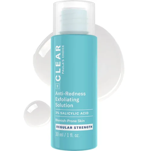 Paula's Choice CLEAR Solución exfoliante extra fuerte, exfoliante líquido de ácido salicílico al 2% para cara, exfoliante facial para acné leve a