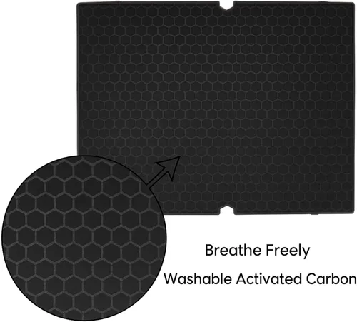 Miniatura 3 de Nispira 116130 5500-2 Filtro de repuesto para purificador de aire H para Winix 5500-2 AM80 True HEPA carbón activado 16.25 L x 12.5 W x 1.5 TH, 2
