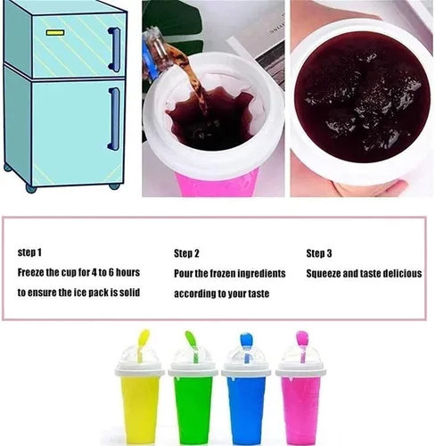 Miniatura 4 de Taza para Hacer Slushies, Taza Mágica de Batidos Congelados Rápidos, Taza de Enfriamiento de Doble Capa con Exprimidor, Máquina para Hacer Slushies