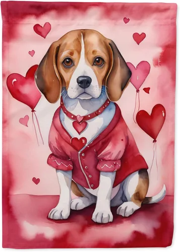 Miniatura 23 de Caroline's Treasures DAC5292CHF - Bandera de Border Collie My Valentine House para porche, grande, con manga para porche, para colgar en la pared
