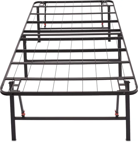 Miniatura 5 de Amazon Basics Base de cama de plataforma de metal plegable con configuración sin herramientas, 18 pulgadas de alto, marco de acero resistente,