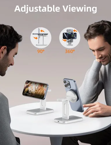 Miniatura 4 de Estación de carga 3 en 1 compatible con cargador Magsafe, soporte de cargador inalámbrico para múltiples dispositivos Apple, estación de carga