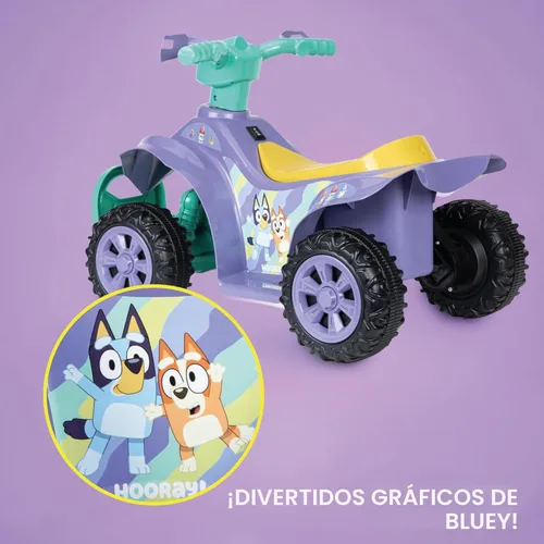 Miniatura 3 de Bluey ATV Quad de 6 V para niños, juguete potente y seguro con batería recargable, conducción hacia adelante y hacia atrás, capacidad máxima