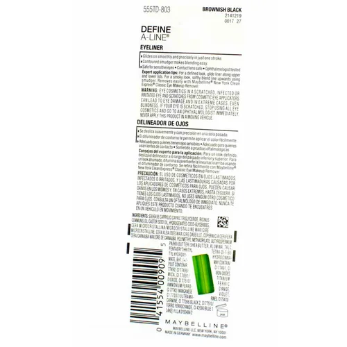 Miniatura 5 de Maybelline New York Define-A-Line Delineador de ojos, negro marrón, 0.01 fl. oz. Negro café.
