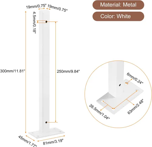 Miniatura 2 de uxcell Soportes de estante flotantes, 2 soportes de metal industriales de 4 pulgadas para estantes montados en la pared, color negro