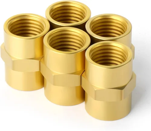 Miniatura 11 de GASHER 5 piezas de tubería de latón, acoplamiento, adaptador reductor, 1/2 "x 3/8" NPT hembra