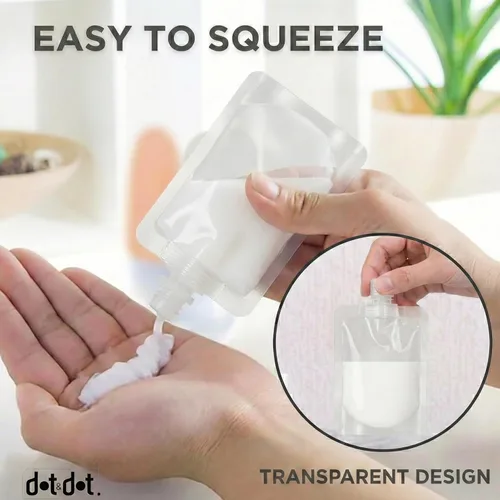 Miniatura 4 de Travel Pouches for Toiletries, 13 Pack TSA Approved Refillable Travel Liquid Pouches, Flat Travel Bottles for Toiletries, Reusable 3oz Portable