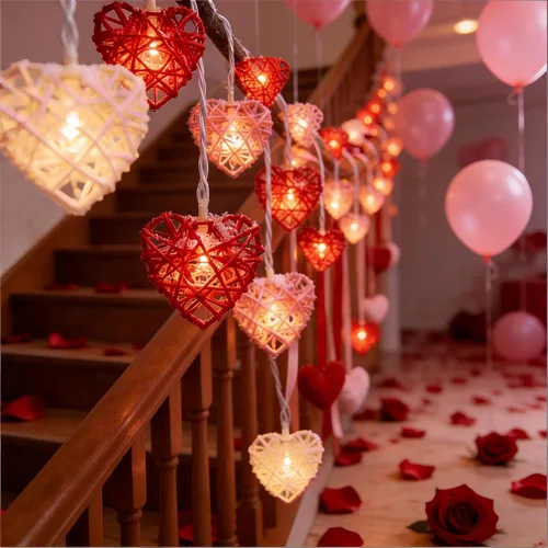 Miniatura 23 de Guirnalda de 10 luces LED de color rojo, blanco y azul para exteriores, 8.5 pies, luces decorativas para el 4 de julio, impermeables, conectables