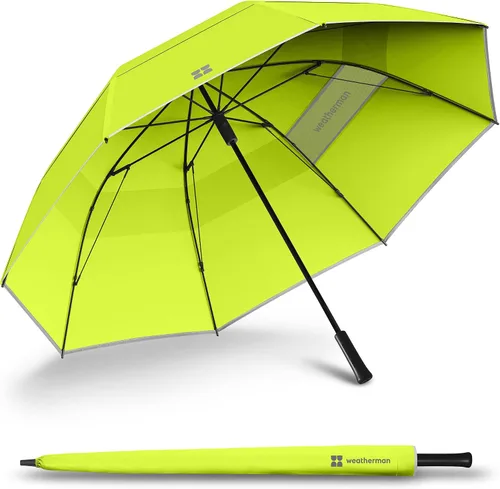 Miniatura 11 de Paraguas Weatherman - Paraguas de golf - Paraguas deportivo resistente al viento hasta 55 MPH - Disponible en 2 tamaños y 5