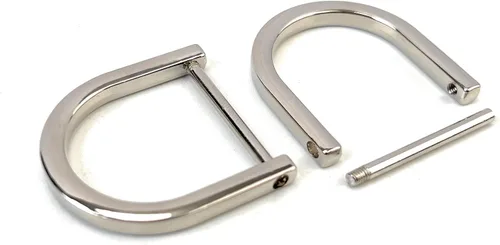 Miniatura 51 de 4 anillos en D resistentes con grillete de 1-1/2 pulgadas, oro antiguo, en forma de U, repuesto para bolso, llavero, collar de perro