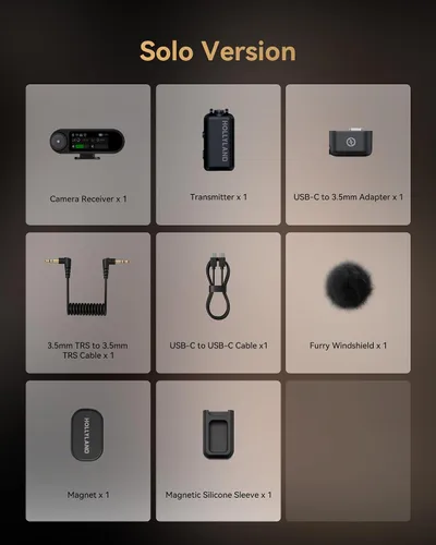 Miniatura 8 de Micrófono inalámbrico Hollyland Lark MAX 2 para iPhone/Cámara/Android, cancelación de ruido AI, audio de 32 bits de cadena completa, rango de 1115