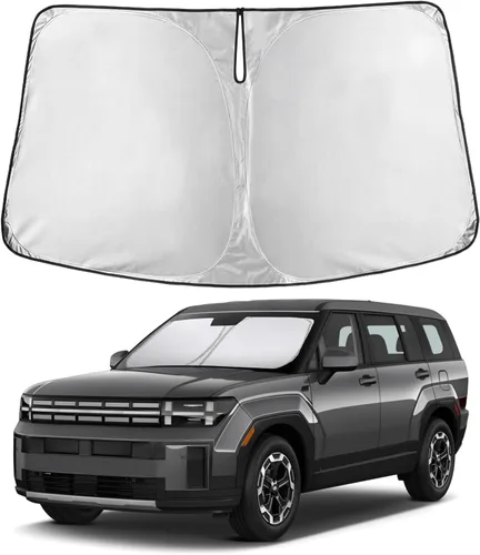 Miniatura 141 de Econour Parasol para parabrisas compatible con Honda Civic 2016-2021, protector de parasol plegable para ventana, bloquea los rayos UV y mantiene tu