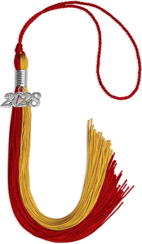 Miniatura 277 de Endea Graduation Borla de doble color con gota de fecha plateada (negro/oro antiguo, 2025)