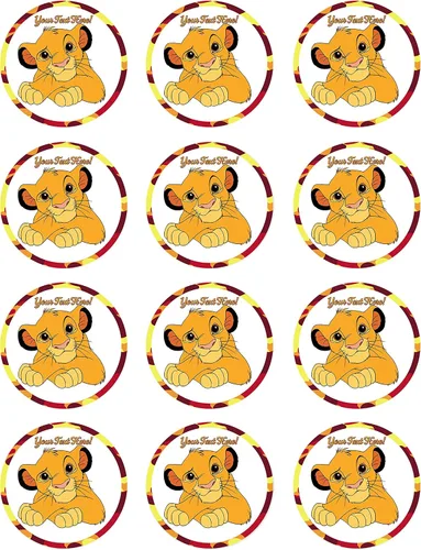 Miniatura 3 de Cute Lion - Decoración comestible para tartas - 6" redonda