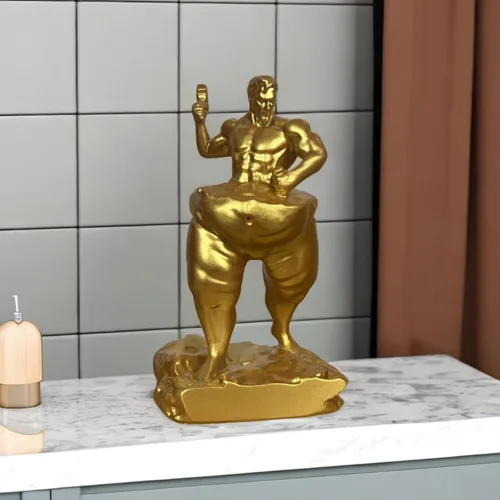Miniatura 4 de Autoescultura, toma un martillo para tallarte a ti mismo, estatua de fitness para perder peso, decora tu hogar, oficina o estante