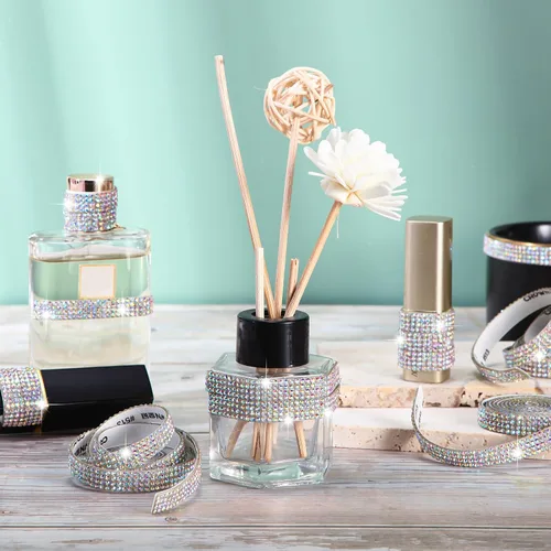 Miniatura 6 de Outus Rollo de cinta de diamantes de imitación de cristal autoadhesiva con diamantes de imitación para decoración de San Valentín, cumpleaños