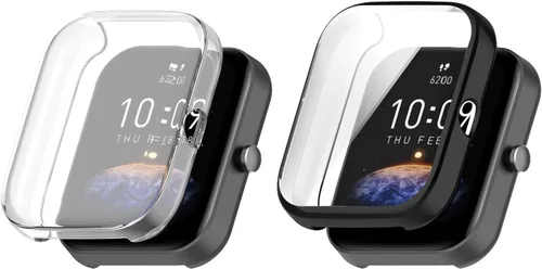 Miniatura 12 de Funda protectora de pantalla compatible con Amazfit Bip 3 Pro/Bip 3 Smart Watch Funda de TPU suave ultradelgado protector de pantalla para Amazfit