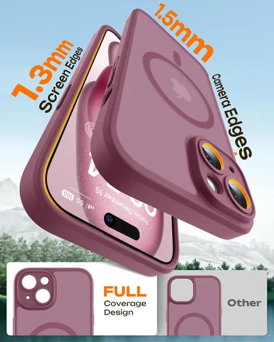 Miniatura 502 de TOCOL Funda para iPhone 11, compatible con Magsafe, protección completa de cámara, imanes integrados, protección contra caídas, funda translúcida