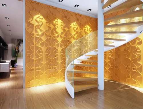 Miniatura 7 de Kingsman - Paneles de pared 3D de 19.6 pulgadas x 19.6 pulgadas x 1 pulgadas (10 unidades), color blanquecino, material de fibra vegetal ECO