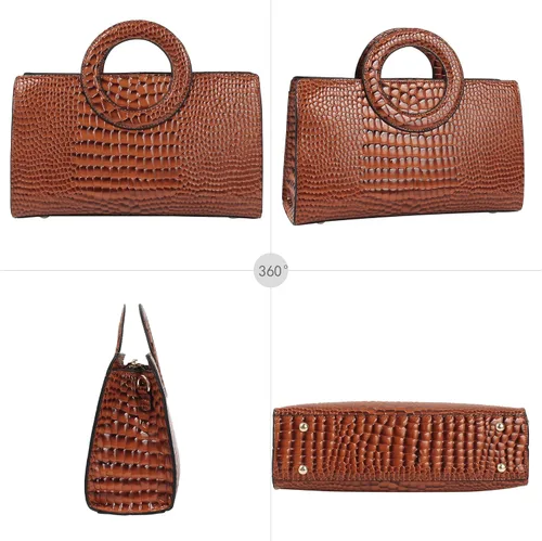Miniatura 91 de ZLMBAGUS - Bolso de mano para mujer, diseño vintage con solapa y asa, de piel sintética, para llevar al hombro