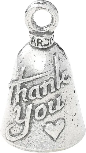 Miniatura 10 de Guardian Bell Sentiment Bell con llavero y bolsa de terciopelo negro Campana de motocicleta Peltre sin plomo Fabricado en Estados Unidos