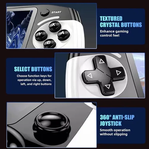Miniatura 6 de X9 - Consola de juegos de mano retro, pantalla HD IPS portátil de 5.5 pulgadas, más de 3000 juegos incorporados, más de 10 emuladores externos, 1