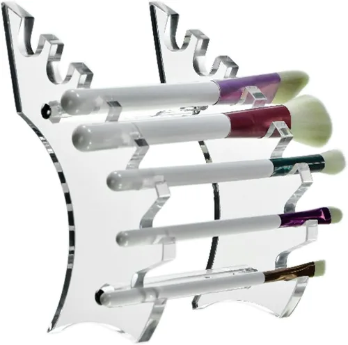 Miniatura 9 de AMT - Soporte acrílico para bolígrafo, pantalla de maquillaje transparente, grueso y resistente, soporte organizador para brochas de maquillaje