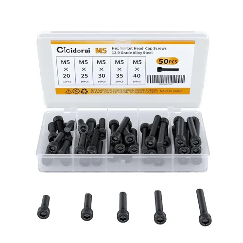 Miniatura 8 de Tornillos de cabeza de botón M5 x 0.315 in, 0.472 in, 0.630 in, 0.787 in, 0.984 in, cabeza de botón, acero de aleación de grado 10.9, unidad