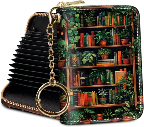 Miniatura 33 de Tarjetero Cartera RFID para Tarjetas de Crédito, Cartera Pequeña para Tarjetas para Mujeres con Llavero con Cremallera, Carteras para Tarjetas