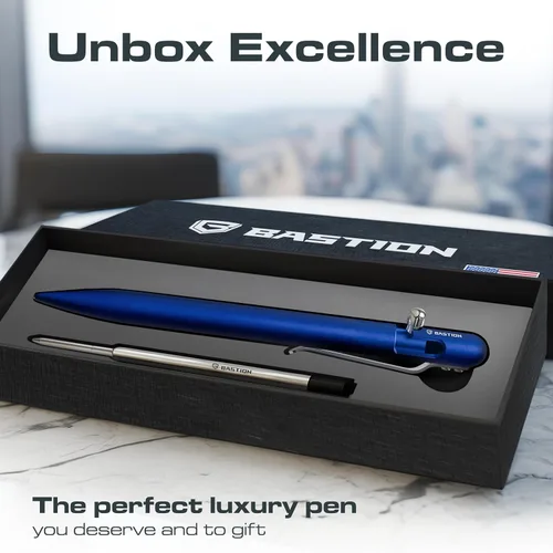 Miniatura 5 de BASTION® Bolígrafo de acción de perno delgado de lujo, bolígrafo EDC de aluminio ligero con punta fina, bolígrafo profesional para la escuela